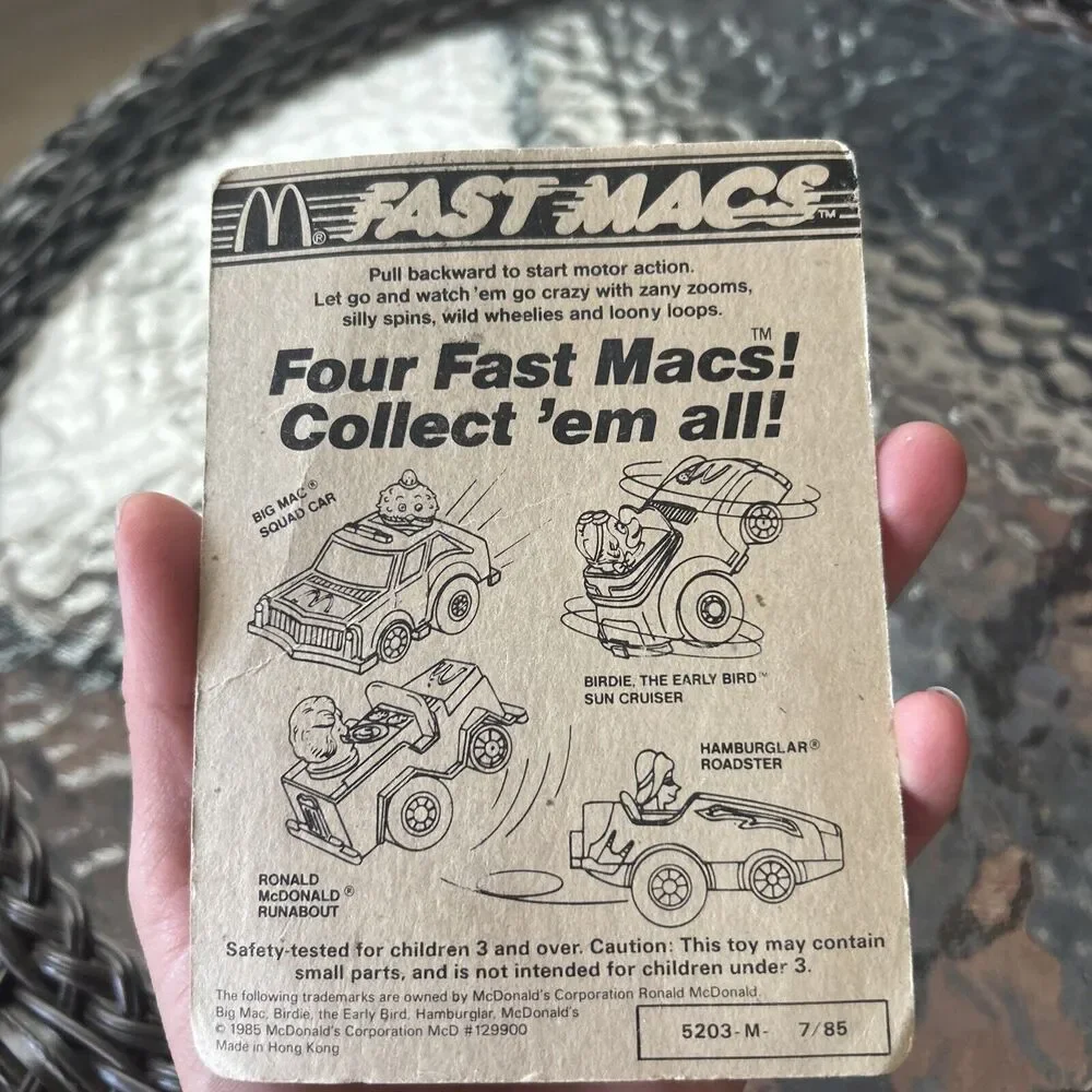 McDonalds 1985 Fast Macs Birdie The Early Bird Car